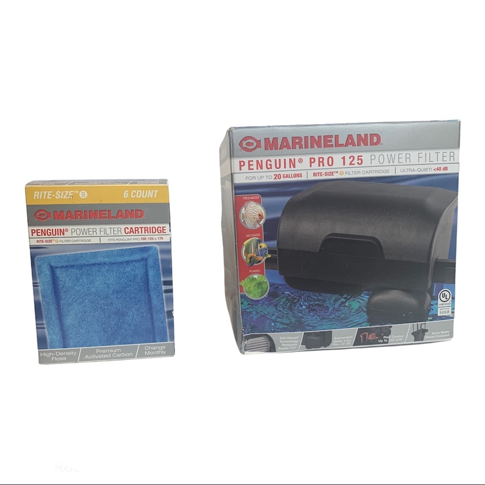 Marineland Penguin Pro 125 Filter Plus 6pk Size B Filter Cartridges New